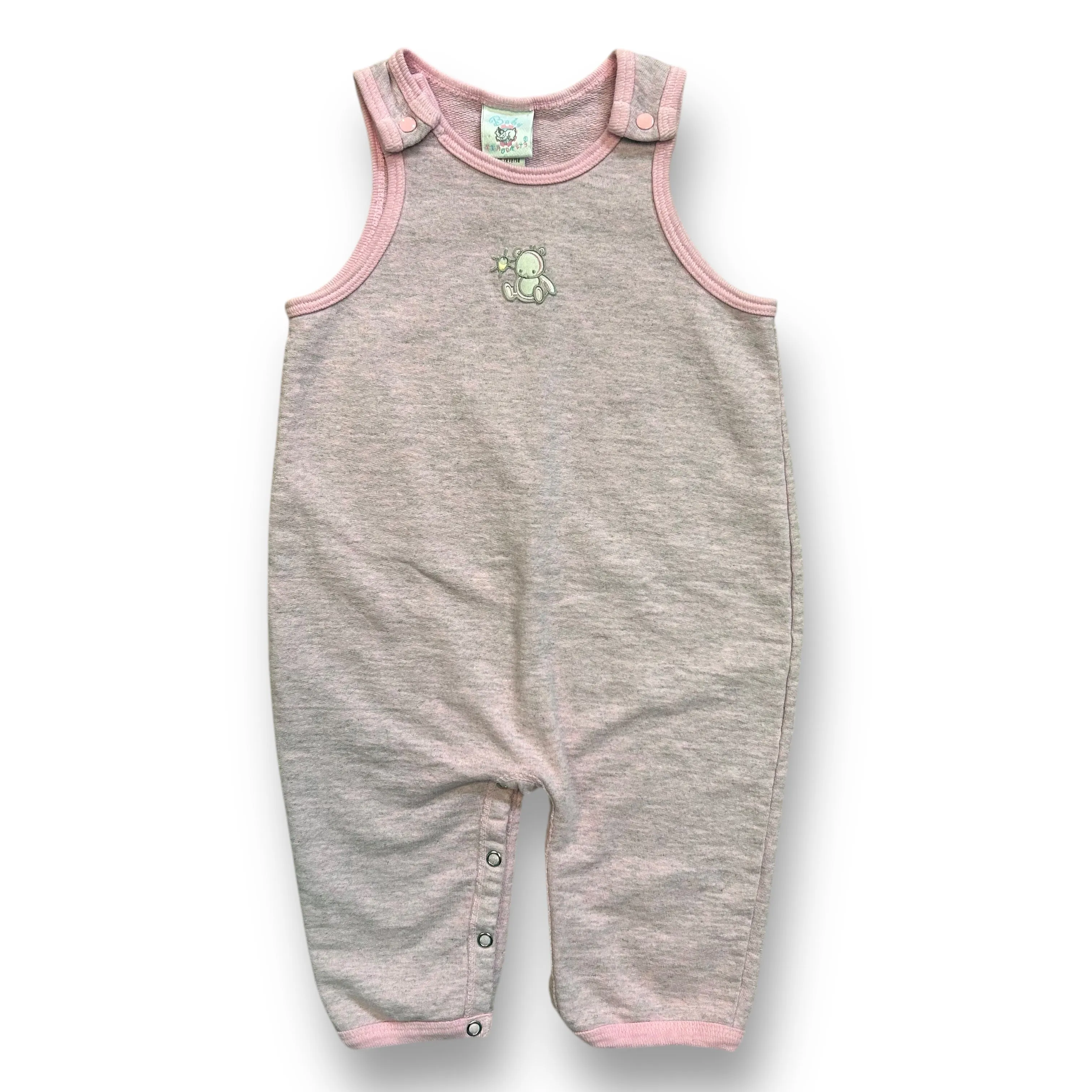 Girls Baby Sprockets Size 6-9 Months Snap Leg Pink Teddy Romper