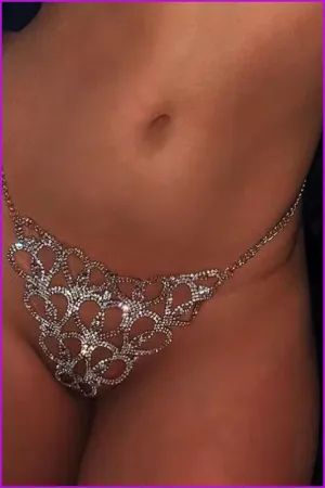 Gold Bling Crystal Underwear F443