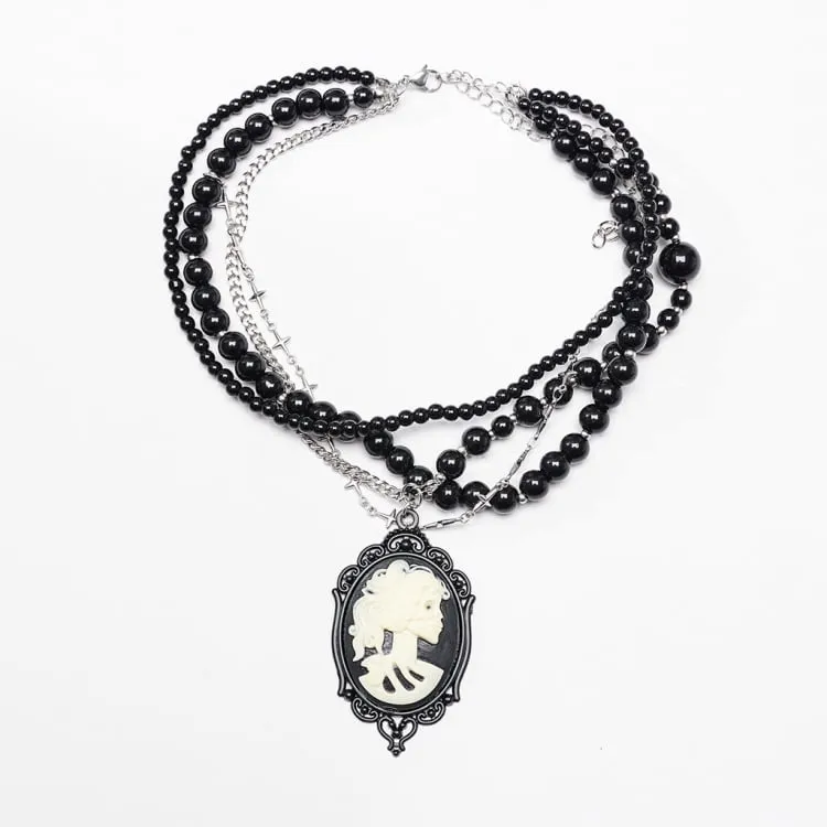 Goth Cross Multi Layers Necklace