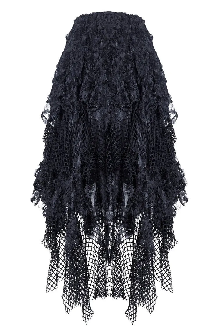 Halloween costumes Punk messy mesh and lace skirt KW106
