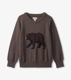 Hatley - Brown Bear V Neck Sweater