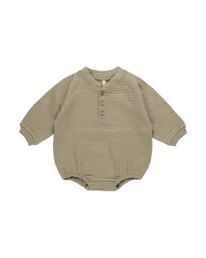 Henley Bubble Romper | Olive