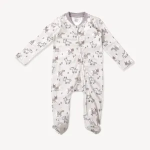 Horse Bird Zipper Footie