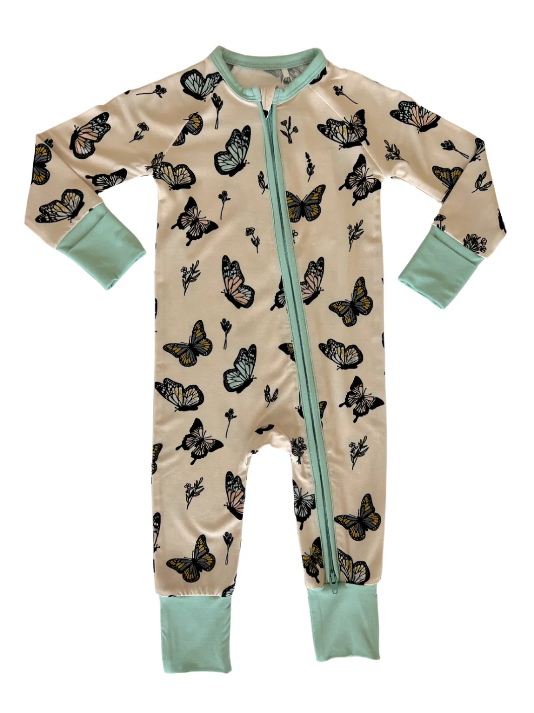 In My Jammers Butterfly Zipper Romper
