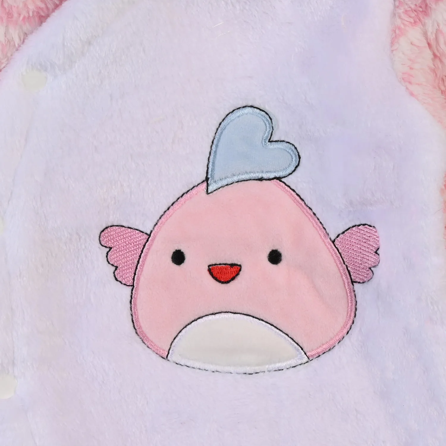Infant Girls Velour Character Romper - Sky Blue