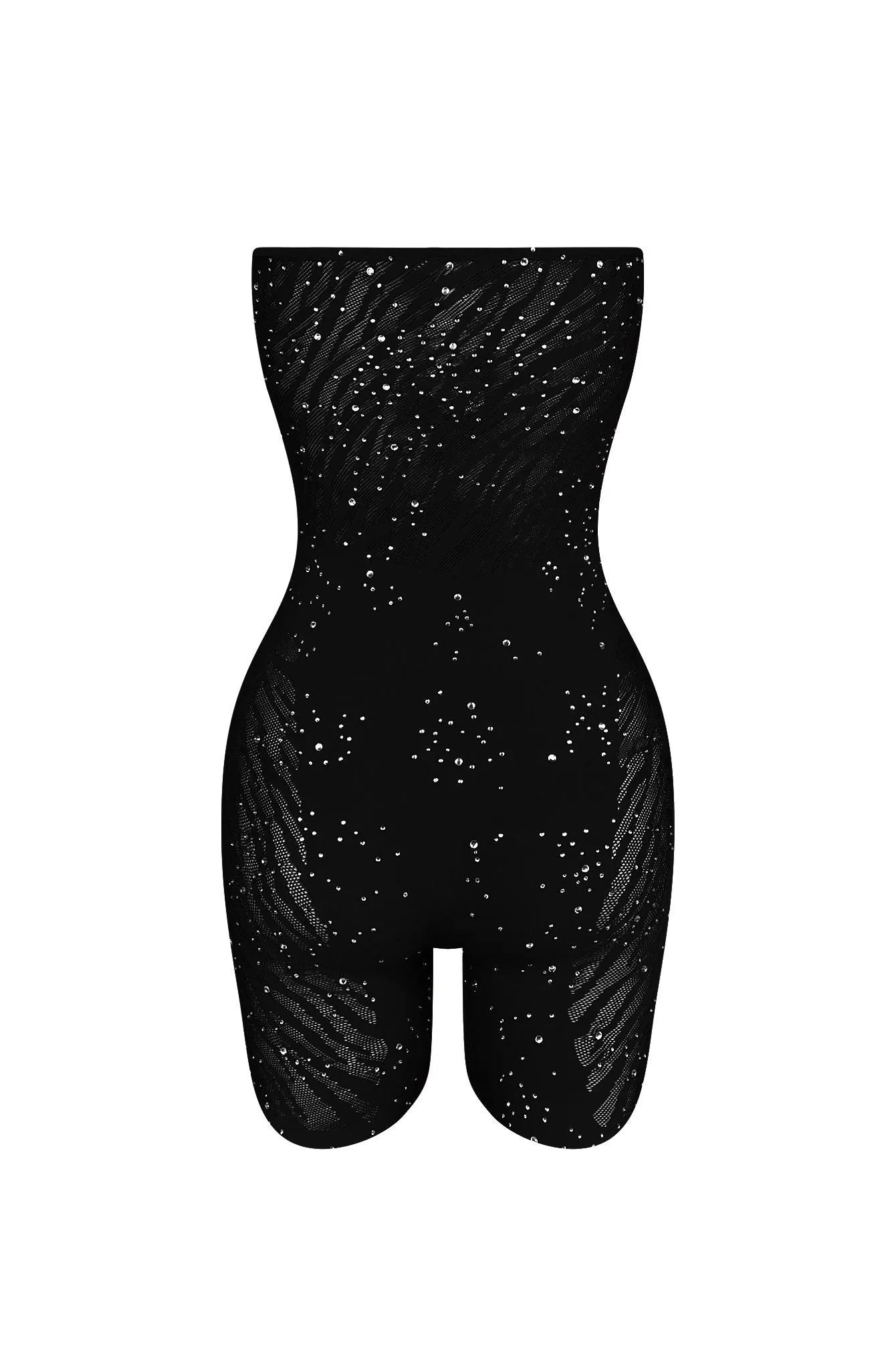 Iyla Hallow Out Tube Rhinestone Romper