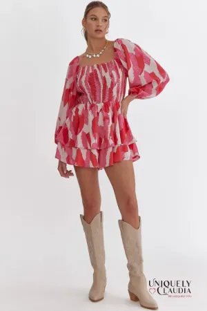 Joni Tiered Long Sleeve Romper