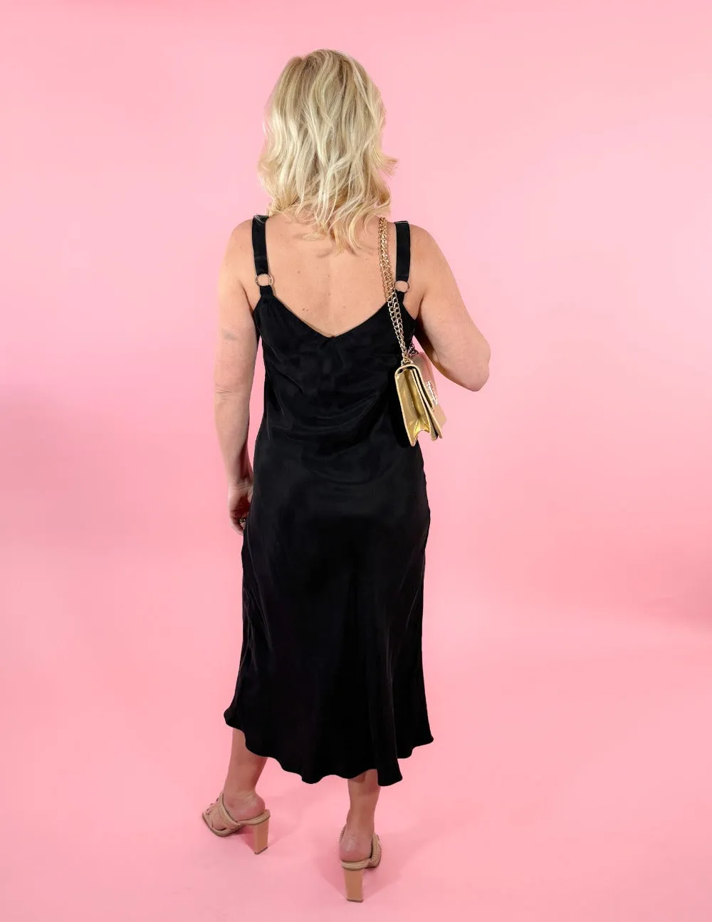 Karine Black Slip Dress - FINAL SALE