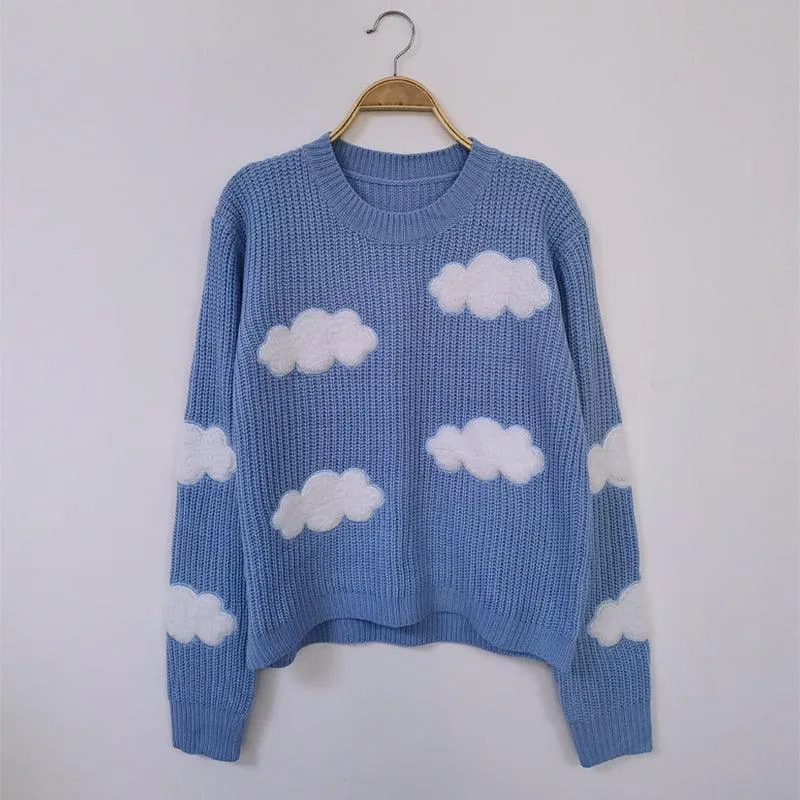 Kawaii Cloud Sweater - Stay Warm, Stay Cute, Stay Cloudy ☁️
