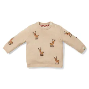 Little Dutch Knitted Christmas Sweater - Reindeers