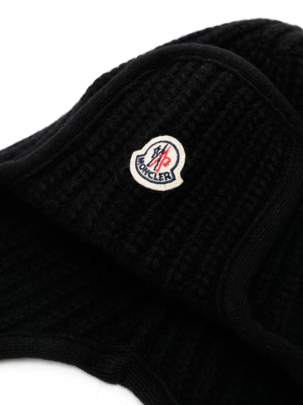 Logo-patch wool beanie