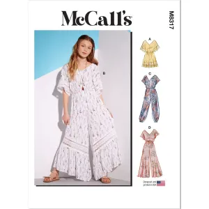 McCall's Pattern M8317 Girls' Romper and Jumpsuits