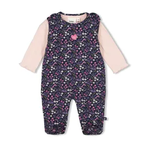 MIDNIGHT FLOWERS	2-Piece Allover Print Footed  Romper