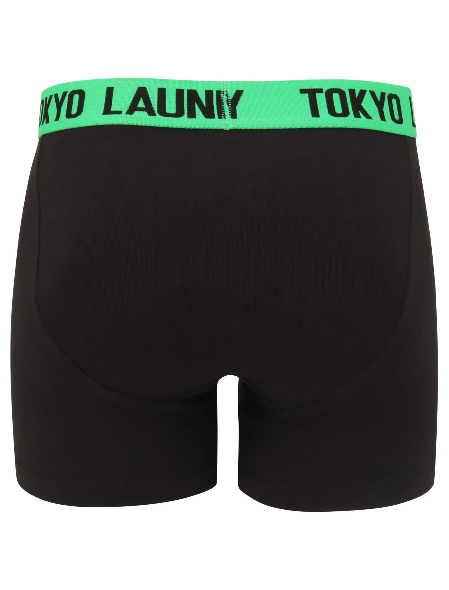 Nelson 2 (2 Pack) Boxer Shorts Set in Light Grey Marl / Bright Green- Tokyo Laundry