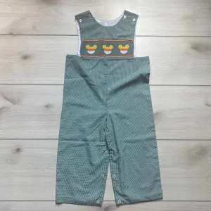 NEW Mickey Mouse Smocked Candy Corn Romper