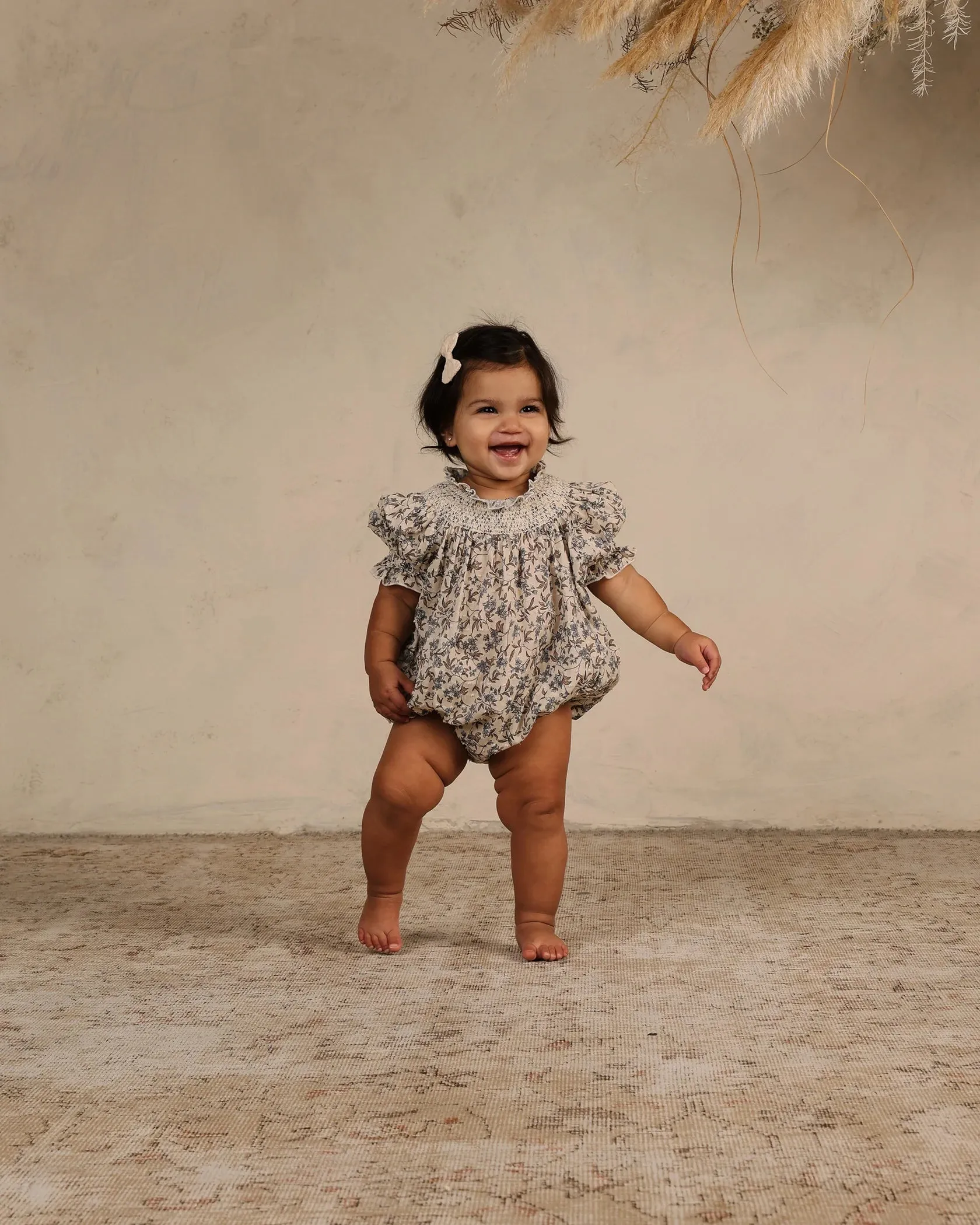 Nora Lee Maddie Romper - Vintage Blue Floral