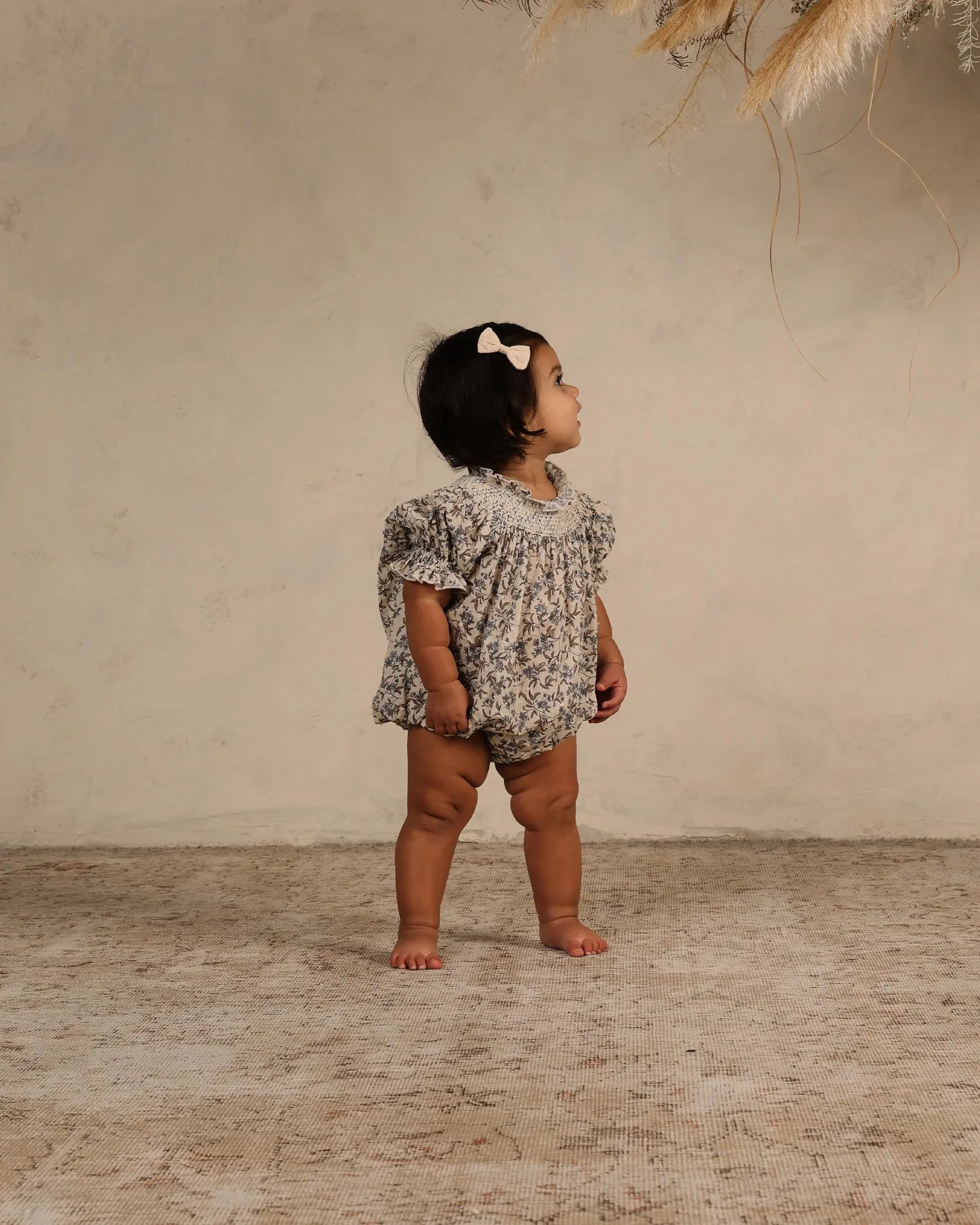 Nora Lee Maddie Romper - Vintage Blue Floral