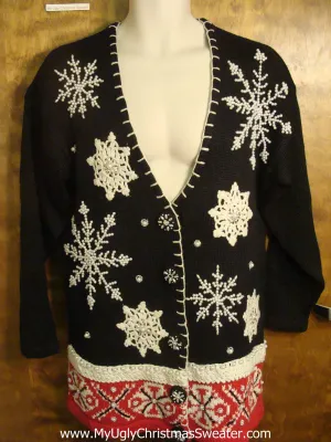 Nordic Snowflake Tacky Christmas Sweater