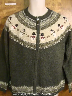 Nordic Snowmen Cheesy Christmas Sweater