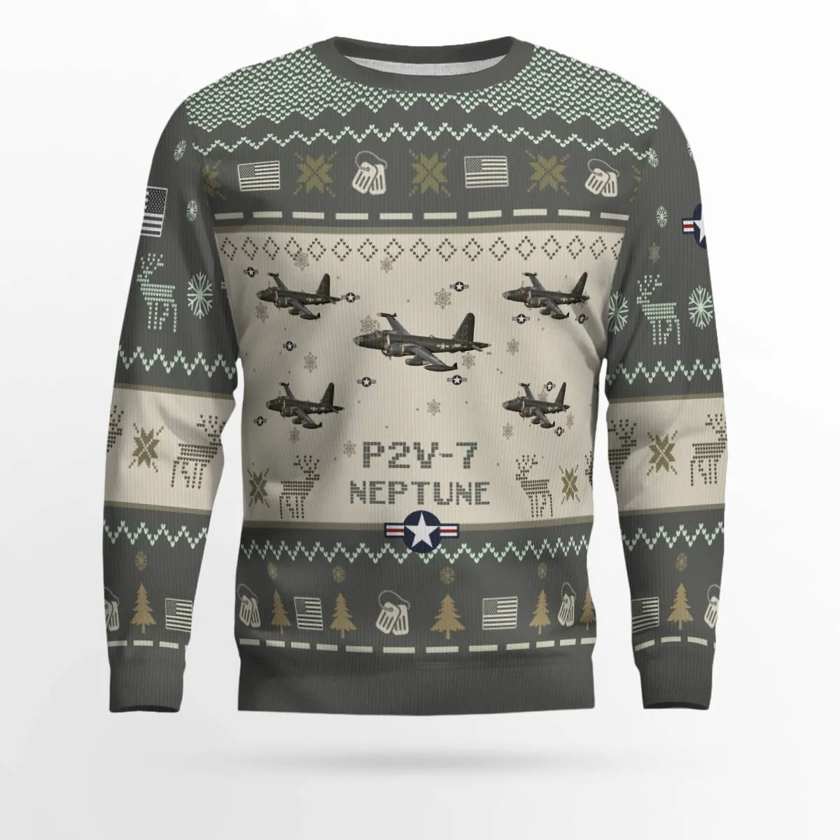 P2V-7 Neptune P2V7_Aircraft Ugly Sweater, Ugly Sweater Christmas Shirt for Men Dad Veteran