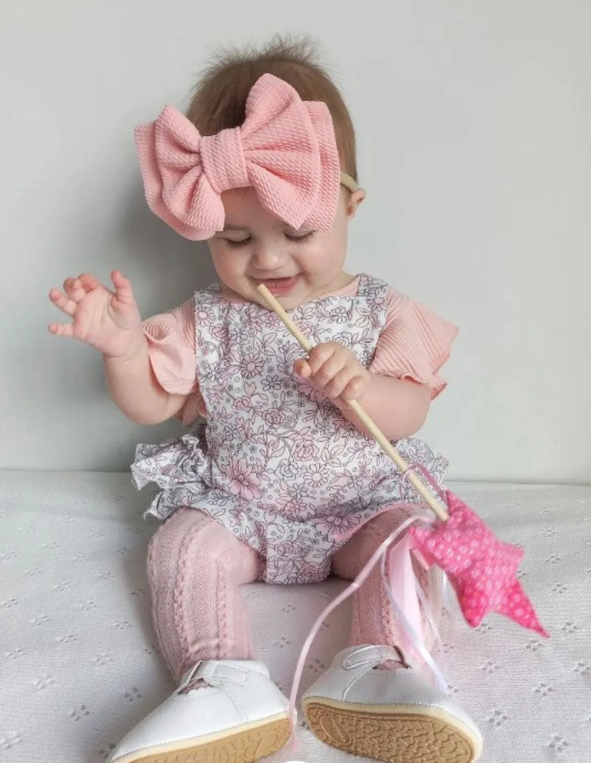 Pastel Floral Ruffles Romper Set