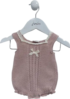 Paz Roderiguez Pink Knitted Romper 0-3 Months