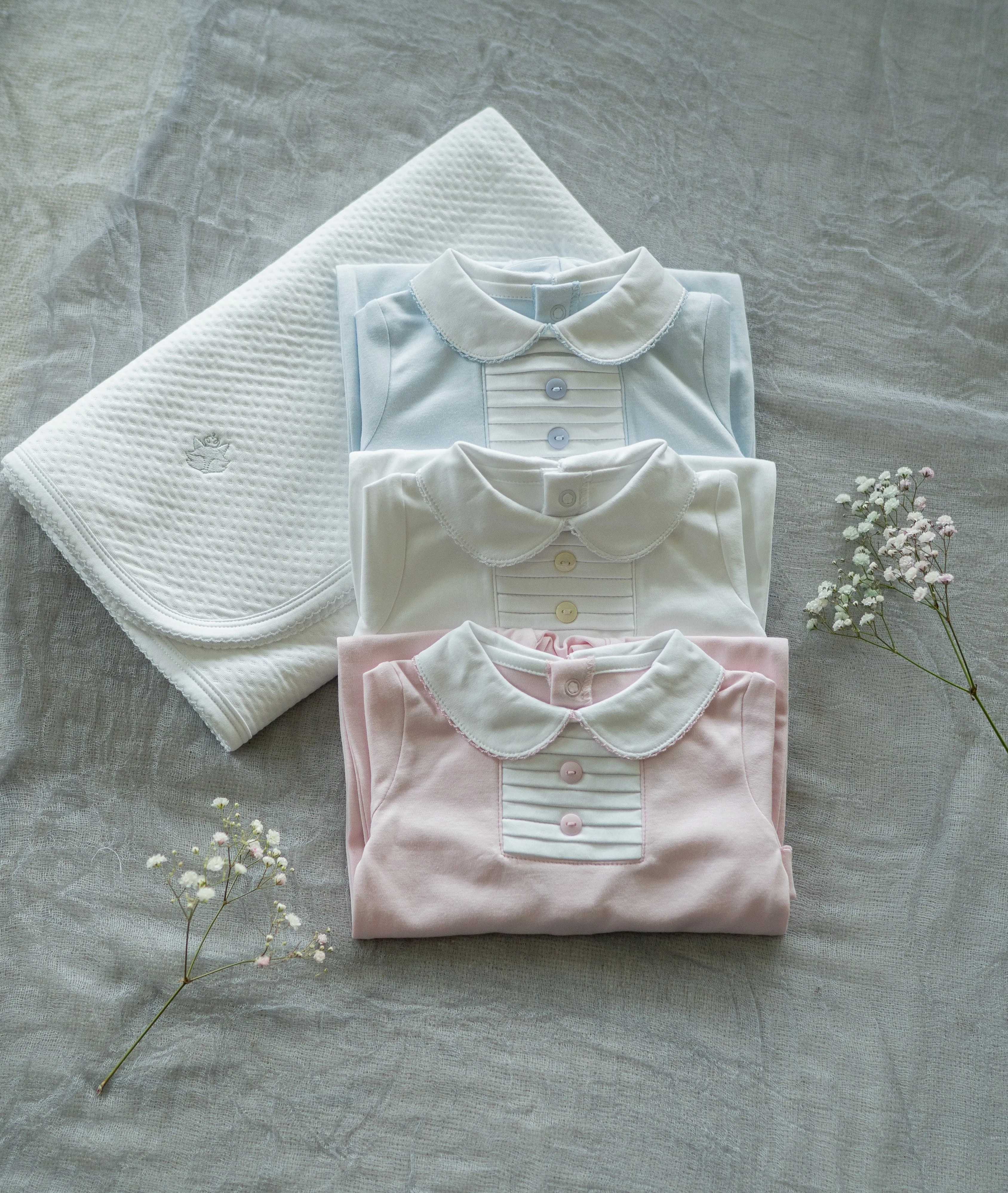 Pink Pima Cotton Baby Romper with Front Button Detail | Stylish Infant Outfit