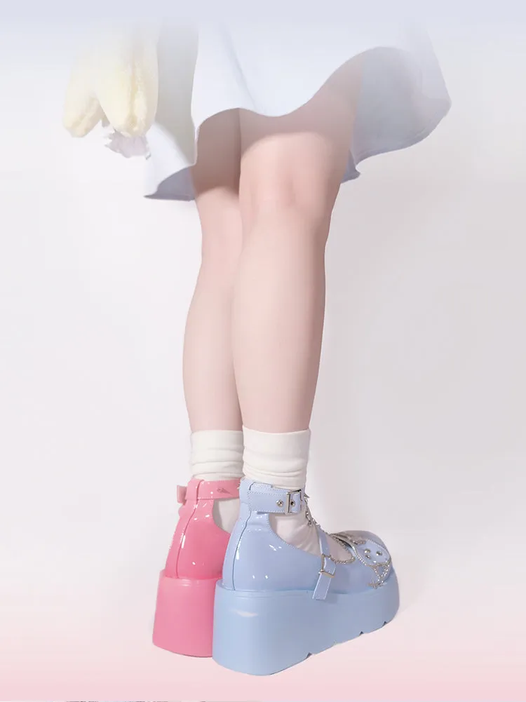 Platform Rivet Punk Bone Millennium Shoes