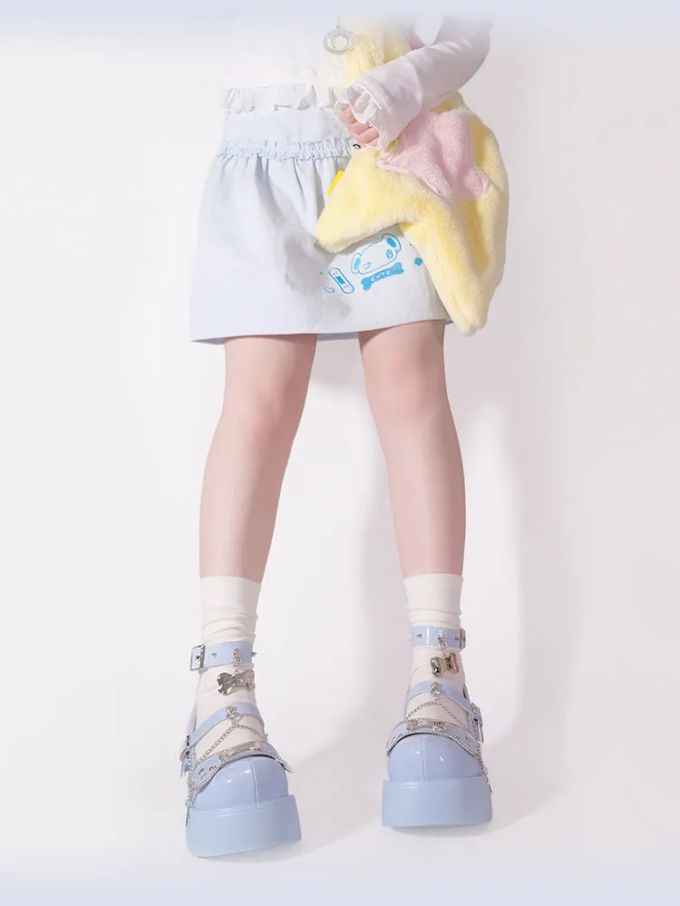 Platform Rivet Punk Bone Millennium Shoes