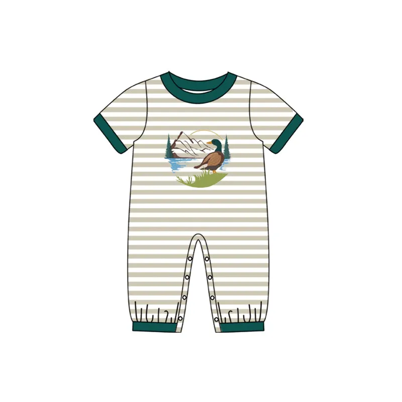 pre-order SR0553 baby boy wild duck short sleeve romper