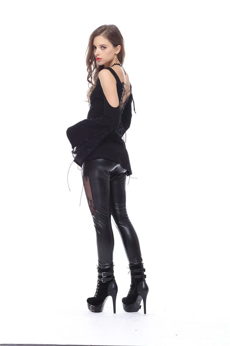 Punk asymmetric corn off-shoulder T-shirt TW107