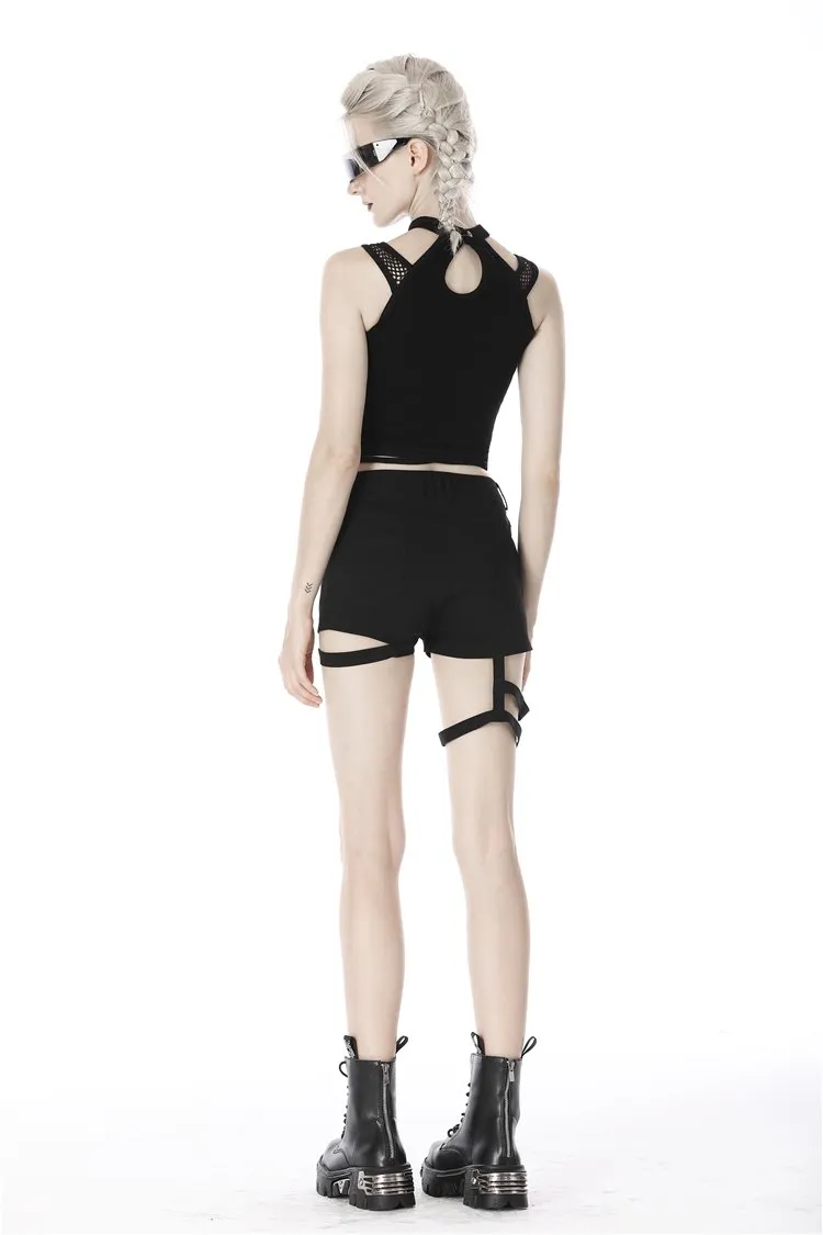 Punk bandage thigh irregular shorts PW103