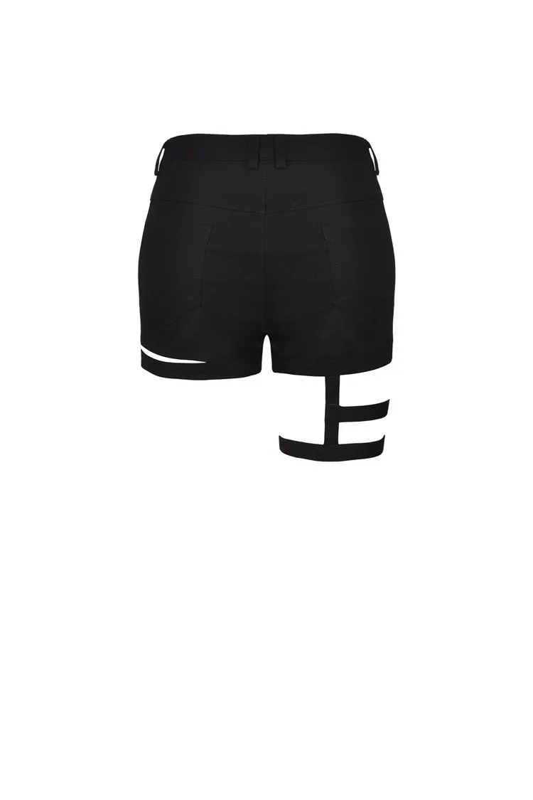 Punk bandage thigh irregular shorts PW103