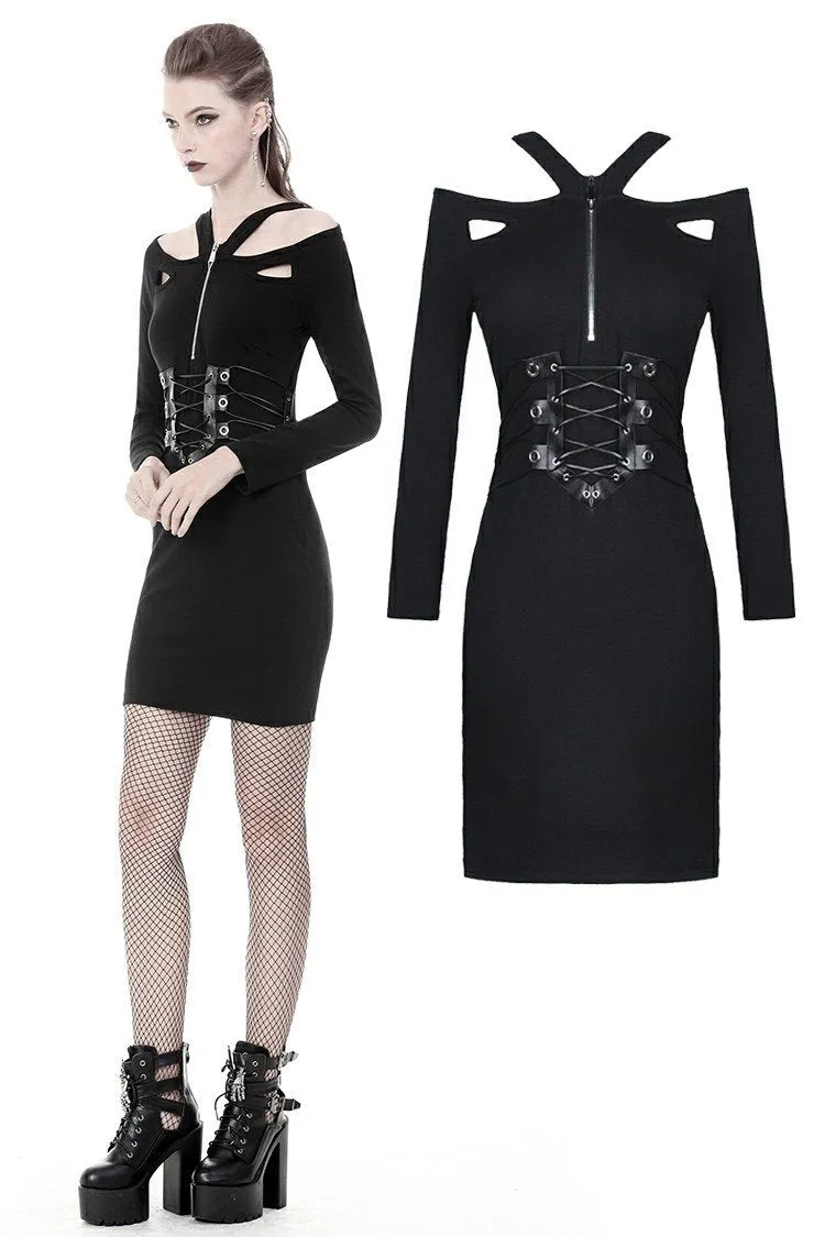 Punk bandage waist tight dress DW359