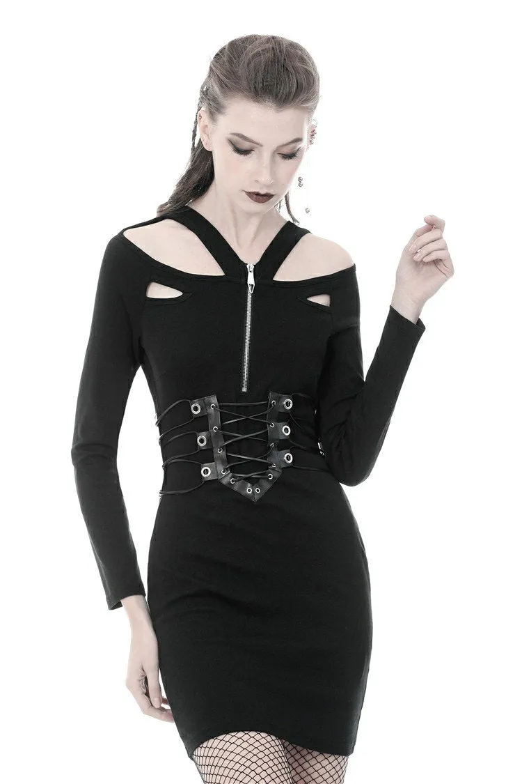 Punk bandage waist tight dress DW359
