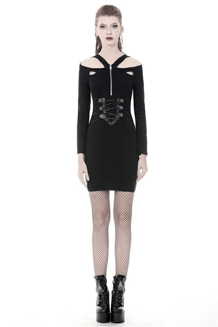 Punk bandage waist tight dress DW359