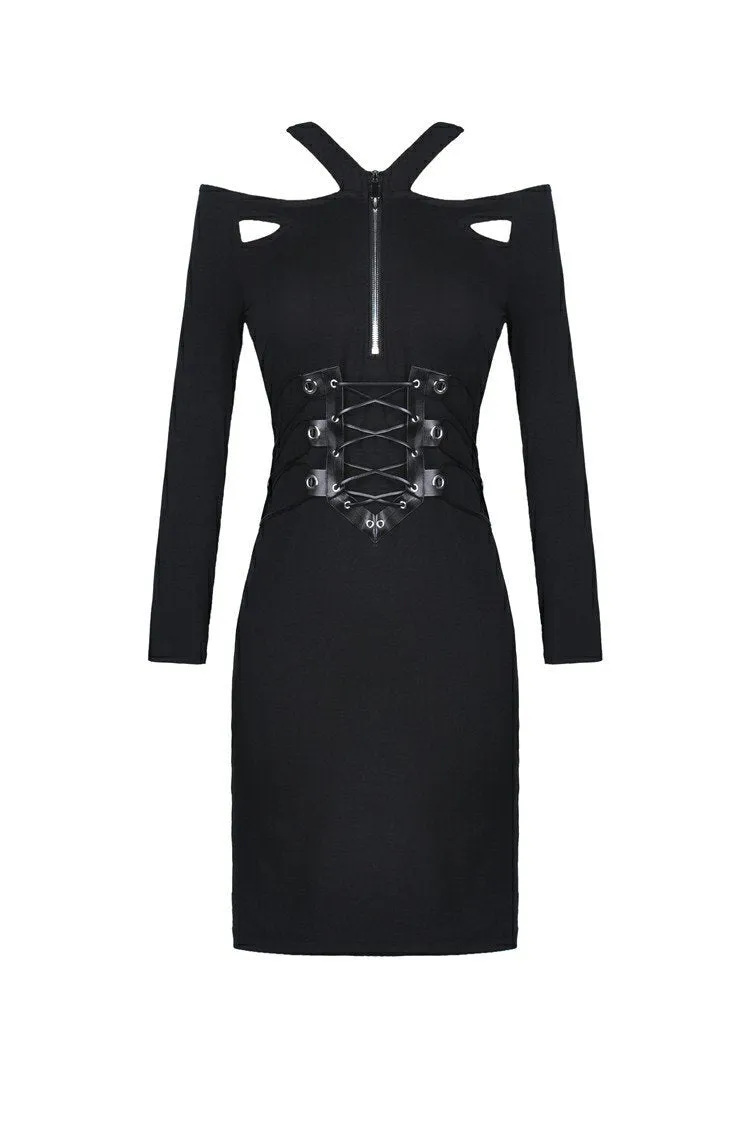 Punk bandage waist tight dress DW359