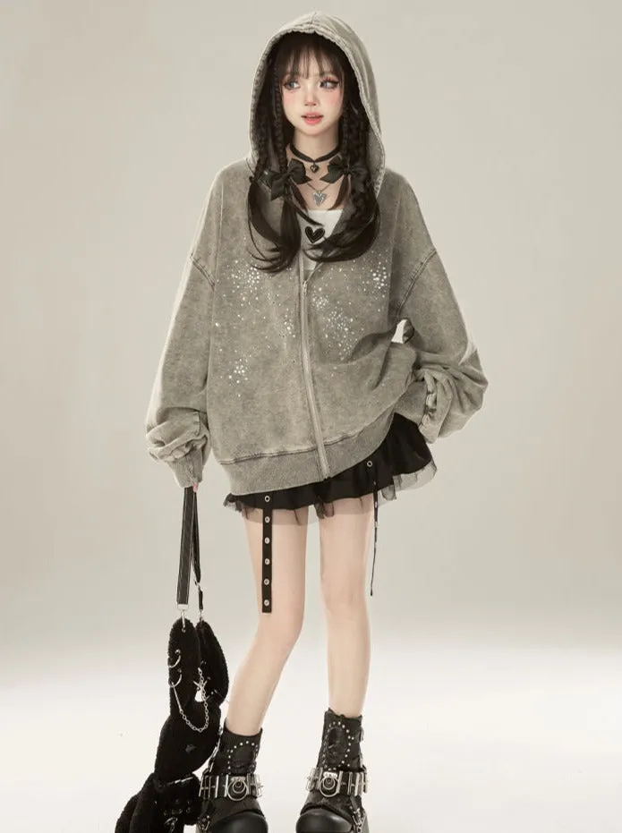 Punk Black Skirt Mesh