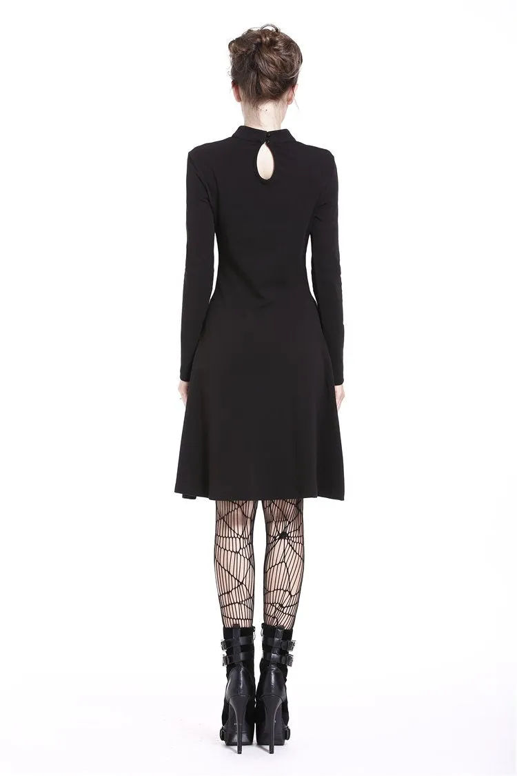 Punk cool hollow lace-up midi dress DW208