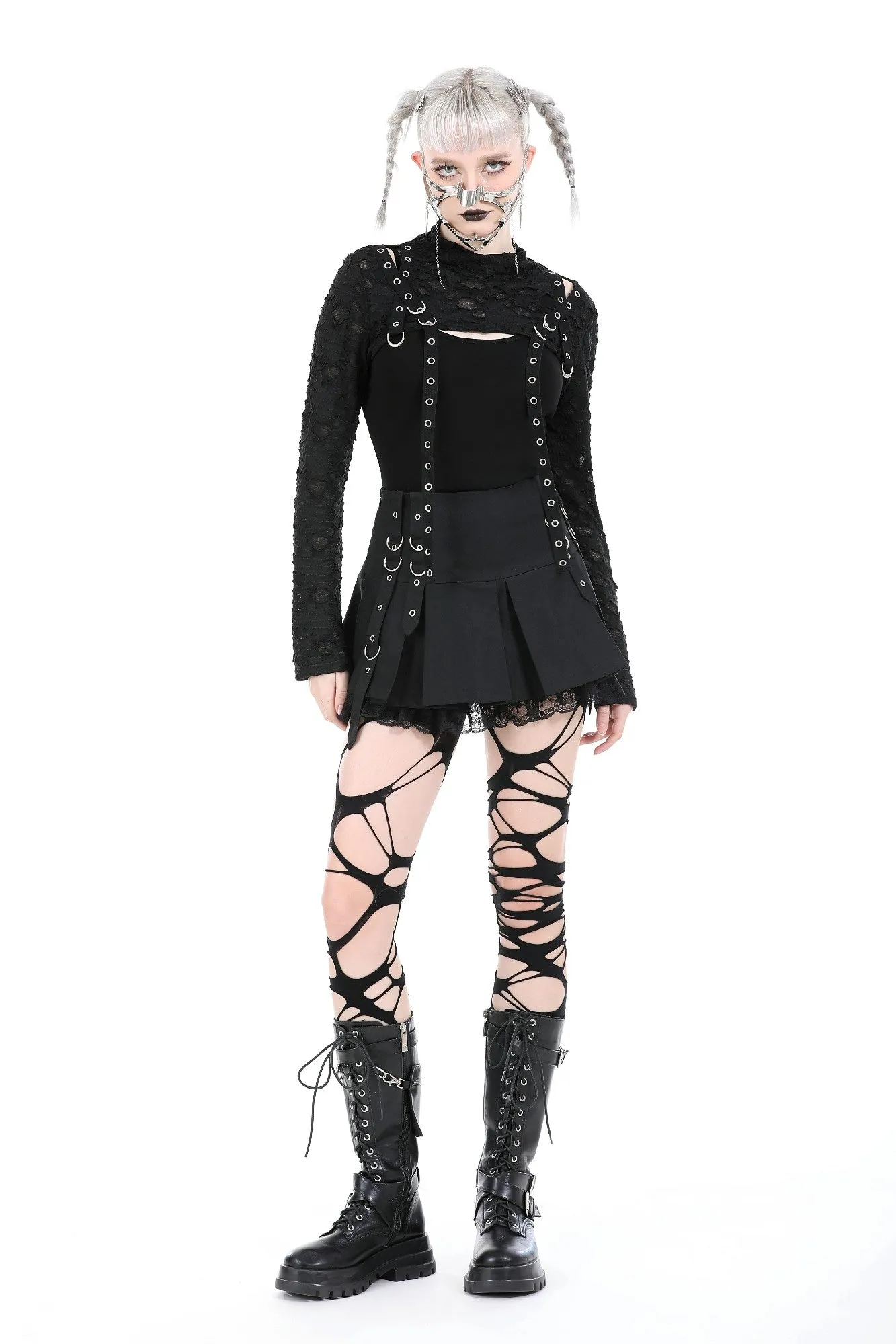 Punk decadent raggedy shrug BW138