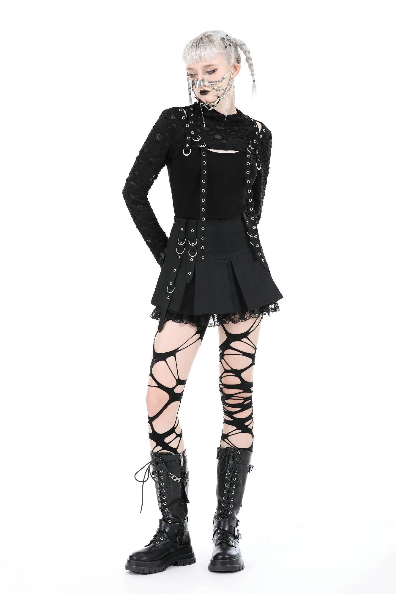 Punk decadent raggedy shrug BW138