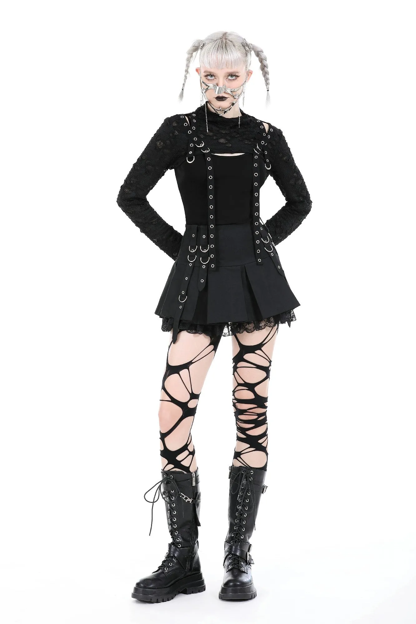 Punk decadent raggedy shrug BW138
