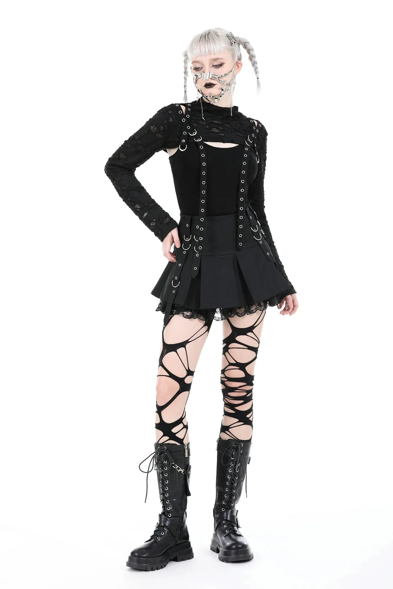 Punk decadent raggedy shrug BW138
