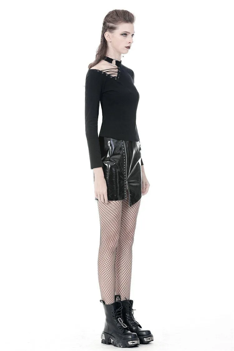 Punk hollow one shoulder sexy T-shirt TW240