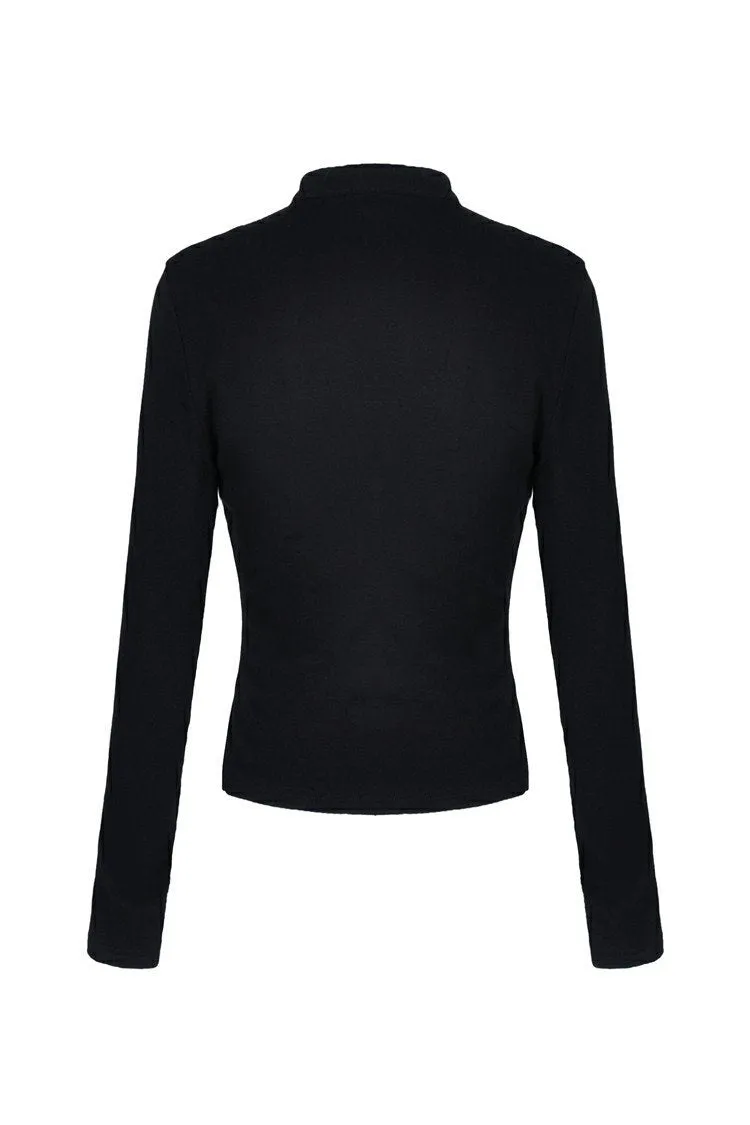 Punk hollow one shoulder sexy T-shirt TW240