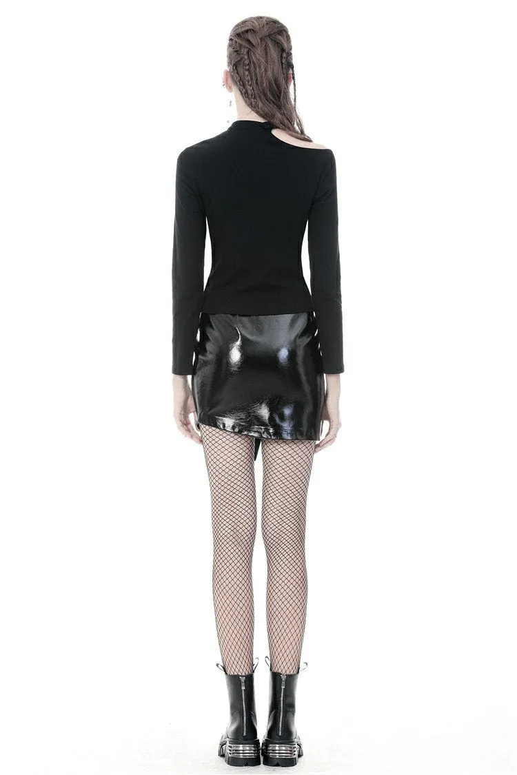 Punk hollow one shoulder sexy T-shirt TW240
