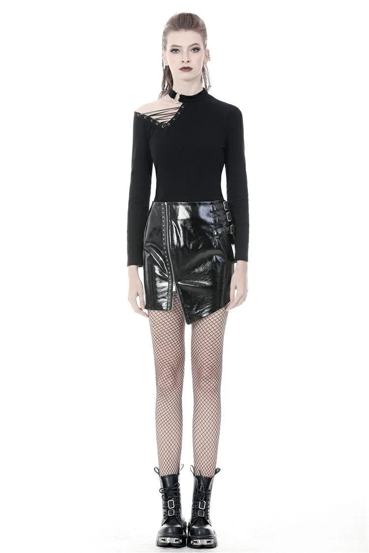 Punk hollow one shoulder sexy T-shirt TW240