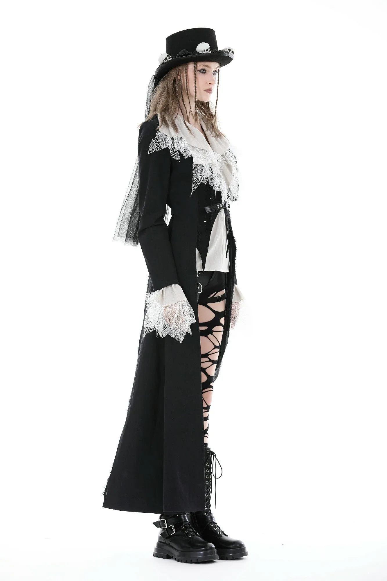 Punk irregular long coat JW252