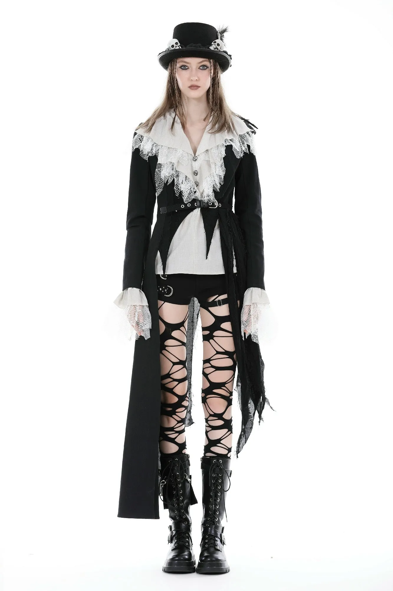 Punk irregular long coat JW252