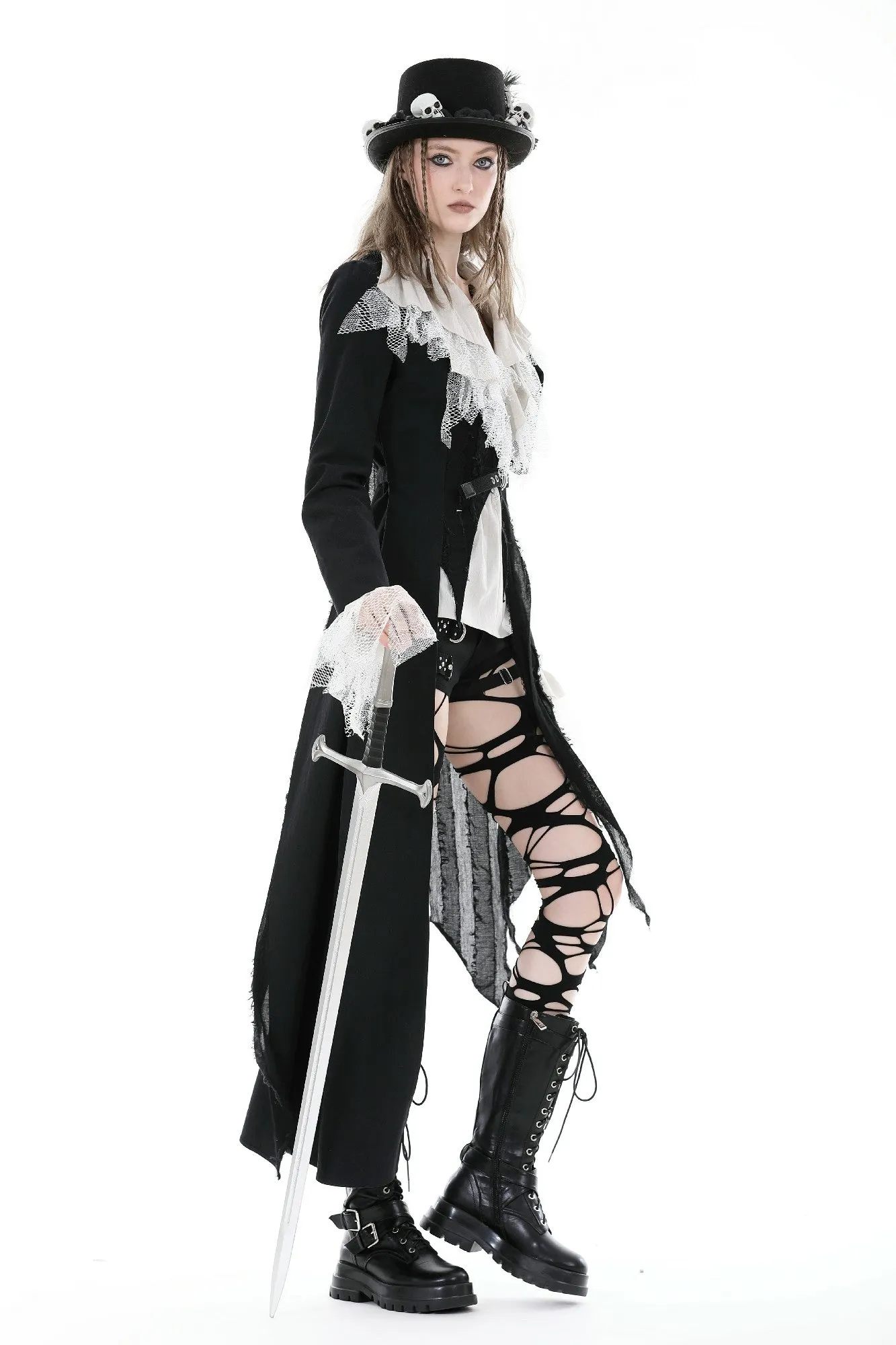 Punk irregular long coat JW252